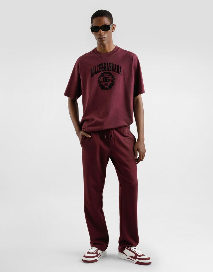 Dolce & Gabbana Cotton T-shirt with logo Bordeaux G8SH7TG7O2E