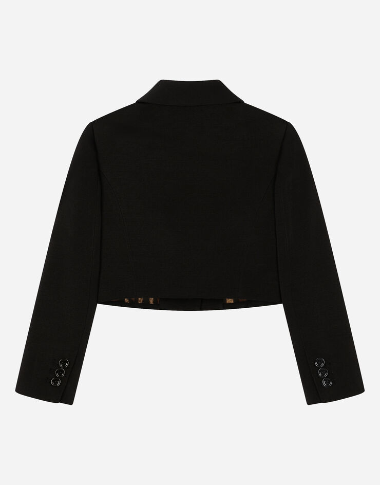 DolceGabbanaSpa Single-breasted cropped jacket DolceGabbanaSpa Single-breasted cropped jacket Black L51J80FU8BM