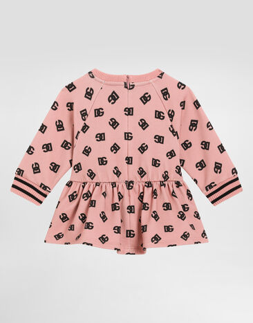Dolce & Gabbana Robe en molleton avec logo DG imprimé Imprimé L2JD9FHS7LL