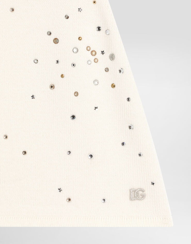 Dolce & Gabbana Falda de punto con strass Dolce & Gabbana Falda de punto con strass Beige L5KI05JDVFB