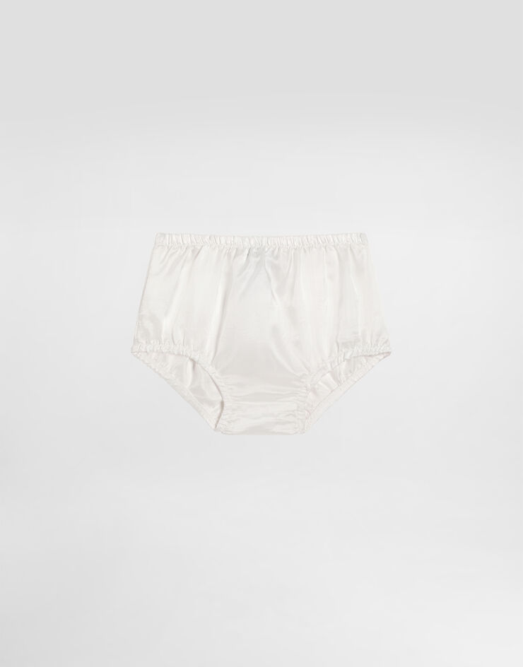 Dolce & Gabbana Smooth velvet dress with culotte White L24DM2FUVJY