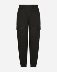Dolce & Gabbana Garment-dyed cotton cargo pants Black G4HXATG7ZXD