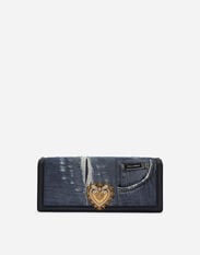 Dolce & Gabbana Patchwork denim Devotion baguette bag Lilac BB7287AW576
