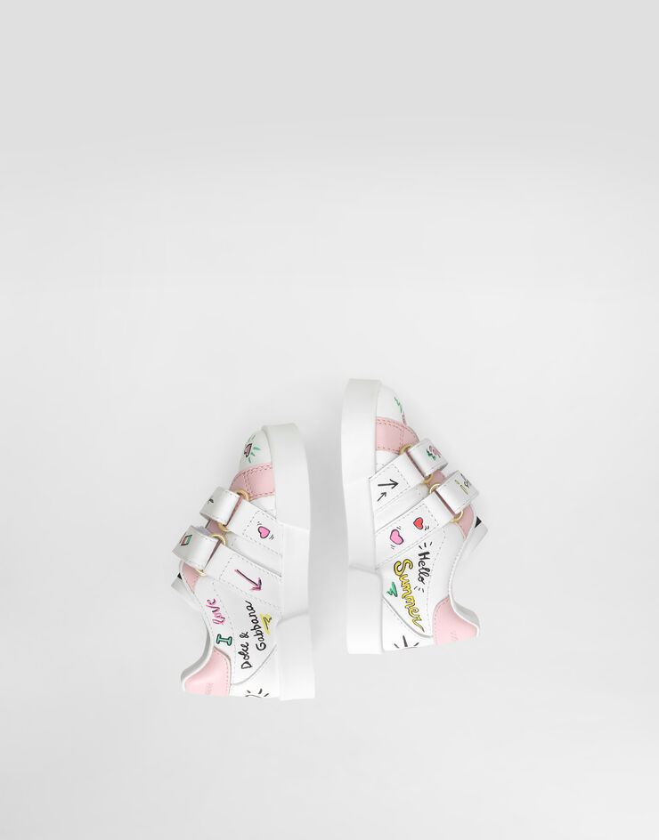 Dolce & Gabbana Zapatillas Portofino Light en piel de becerro estampada Multicolor DN0201A6O58