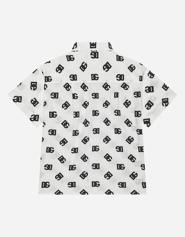 Dolce & Gabbana Poplin shirt with DG logo print Multicolor L43S73G7IJ2