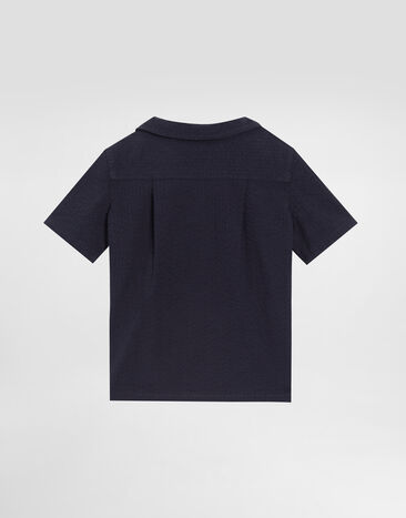 Dolce & Gabbana Short-sleeved shirt in cotton Blue L14S44FR51F