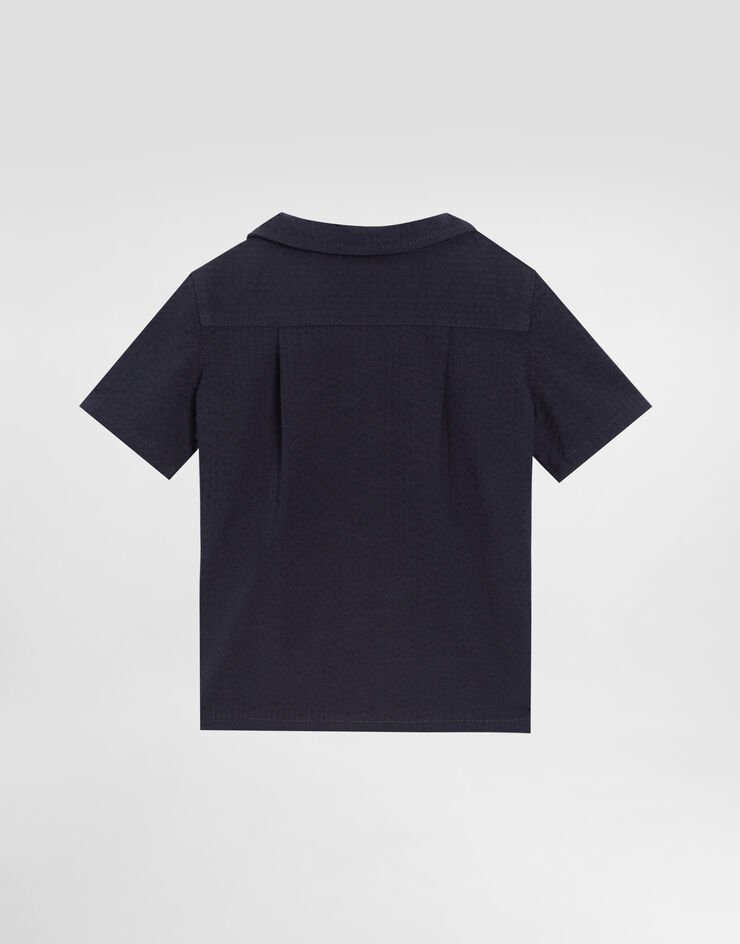 Dolce & Gabbana Short-sleeved shirt in cotton Blue L14S44FR51F