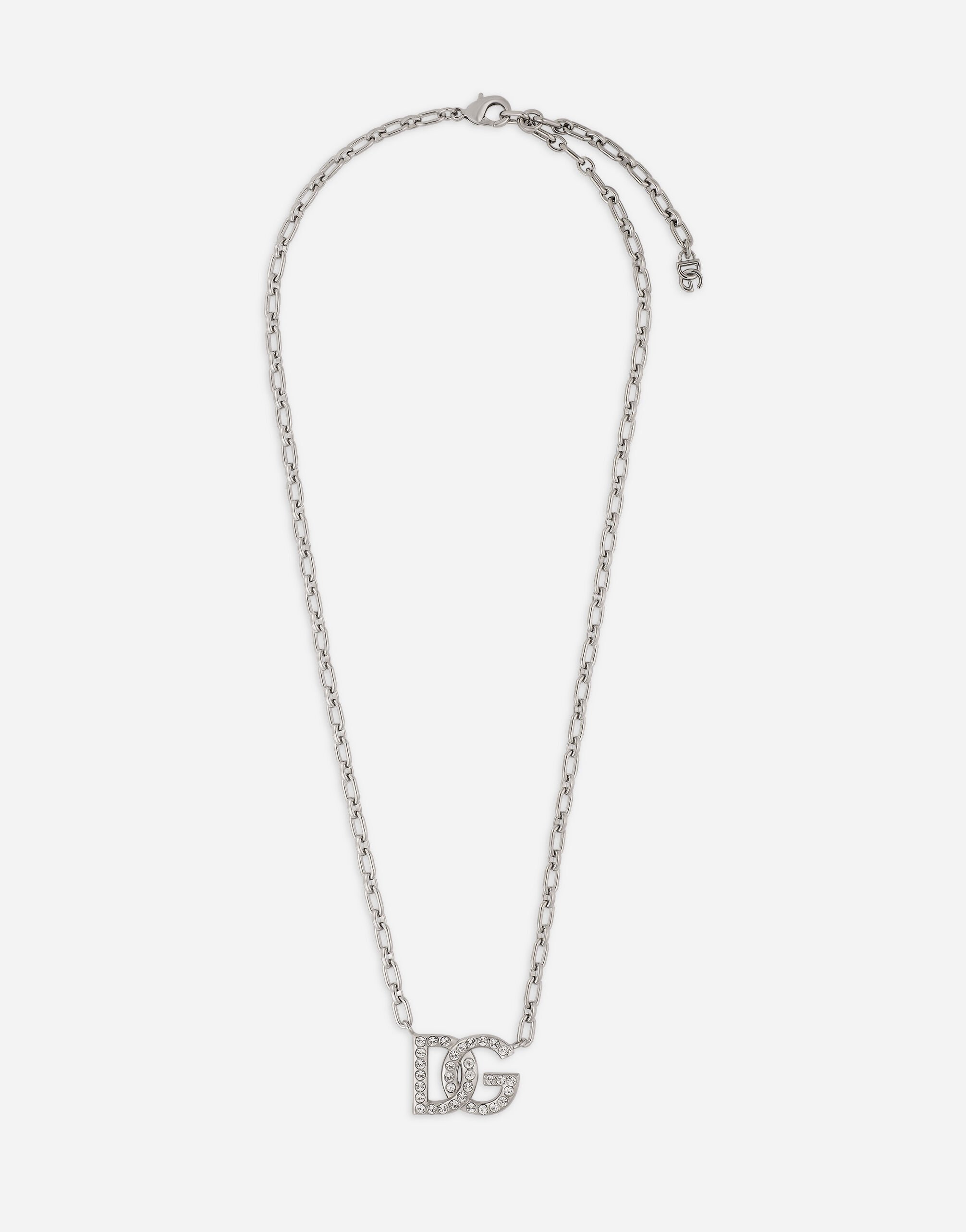 Dolce & Gabbana Chain necklace with DG logo Multicolor GXM96TJCVA5