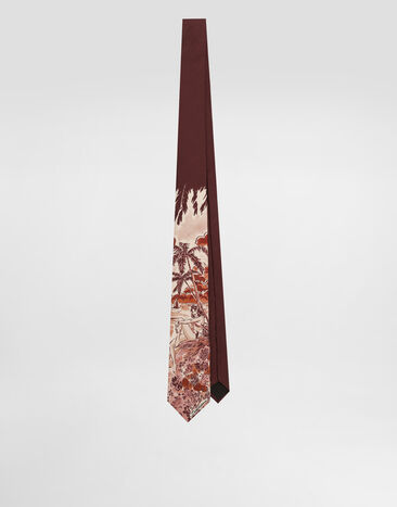 Dolce & Gabbana Pin-up print silk tie Print GT147EG0TJ6