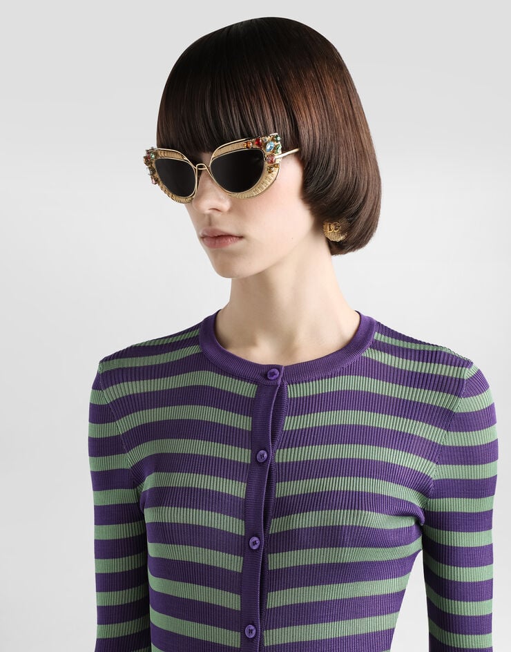 Dolce & Gabbana Viscose cardigan Multicolor FXVC8ZJAIRR