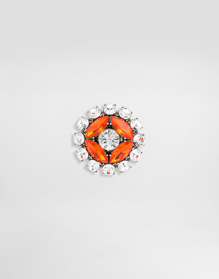 Dolce & Gabbana Brooch with rhinestones Silver WPS6M2W1111