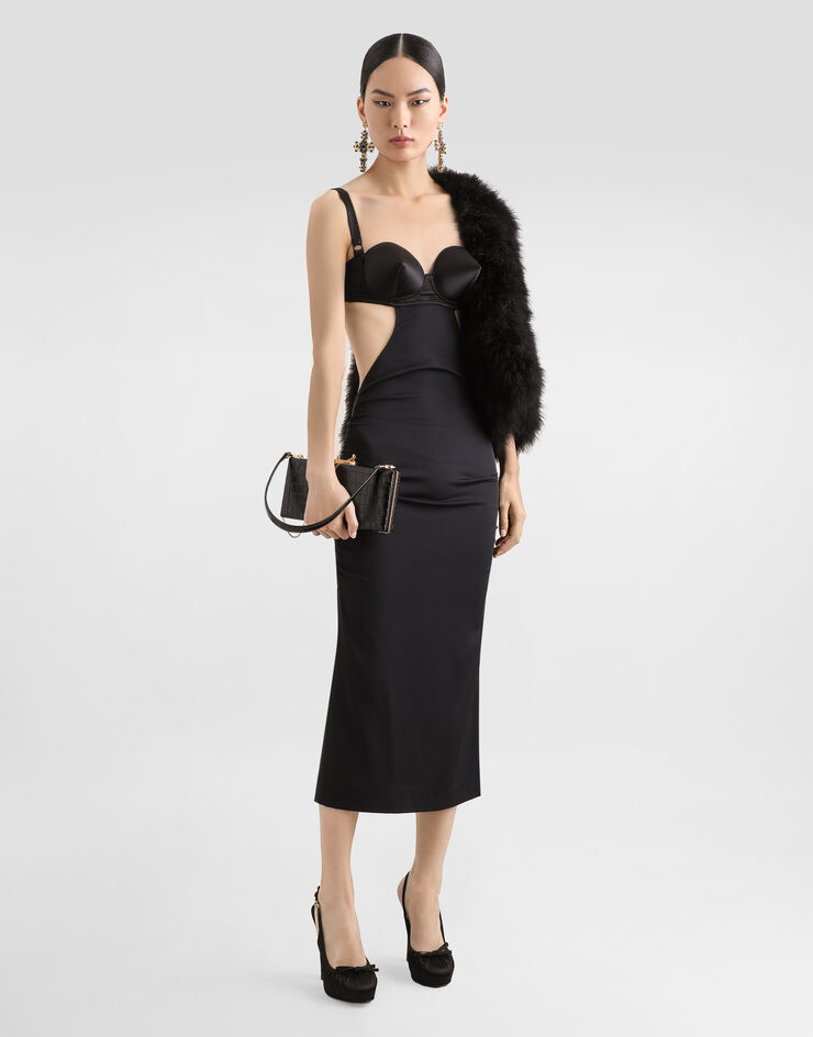 Dolce & Gabbana Marabou jacket Black F27FJFGDC2S
