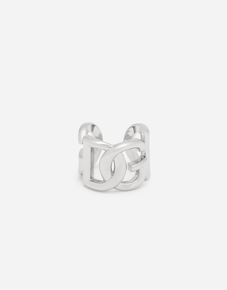 Dolce&Gabbana Кольцо с логотипом DG серебристый WRP6L1W1111