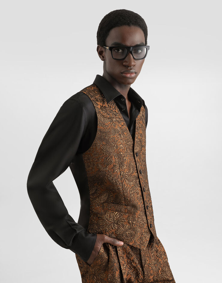 Dolce & Gabbana Single-breasted brocade vest Dolce & Gabbana Single-breasted brocade vest G702UTFJZAN