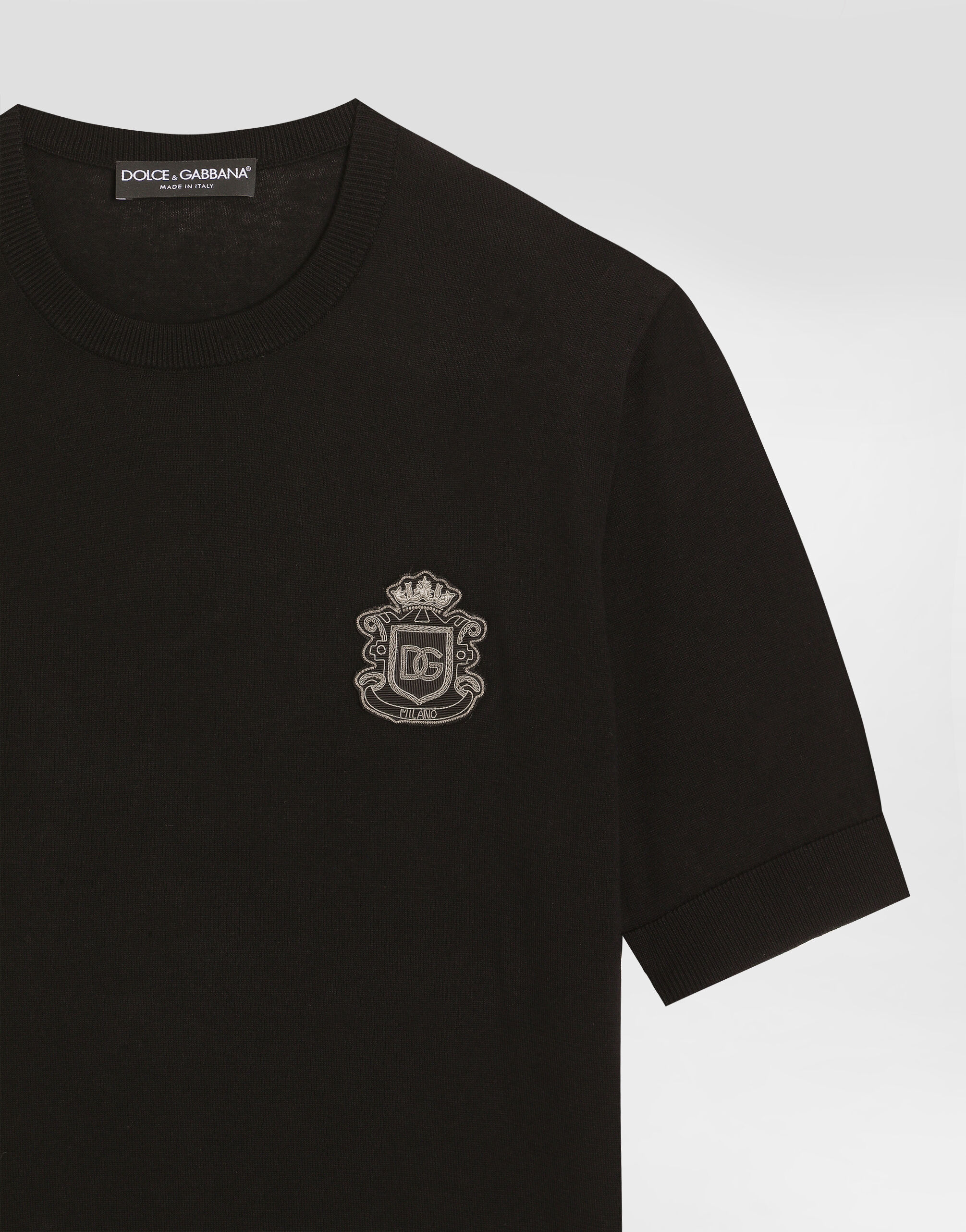 Cotton pullover in Black for Men | Dolce&Gabbana® US