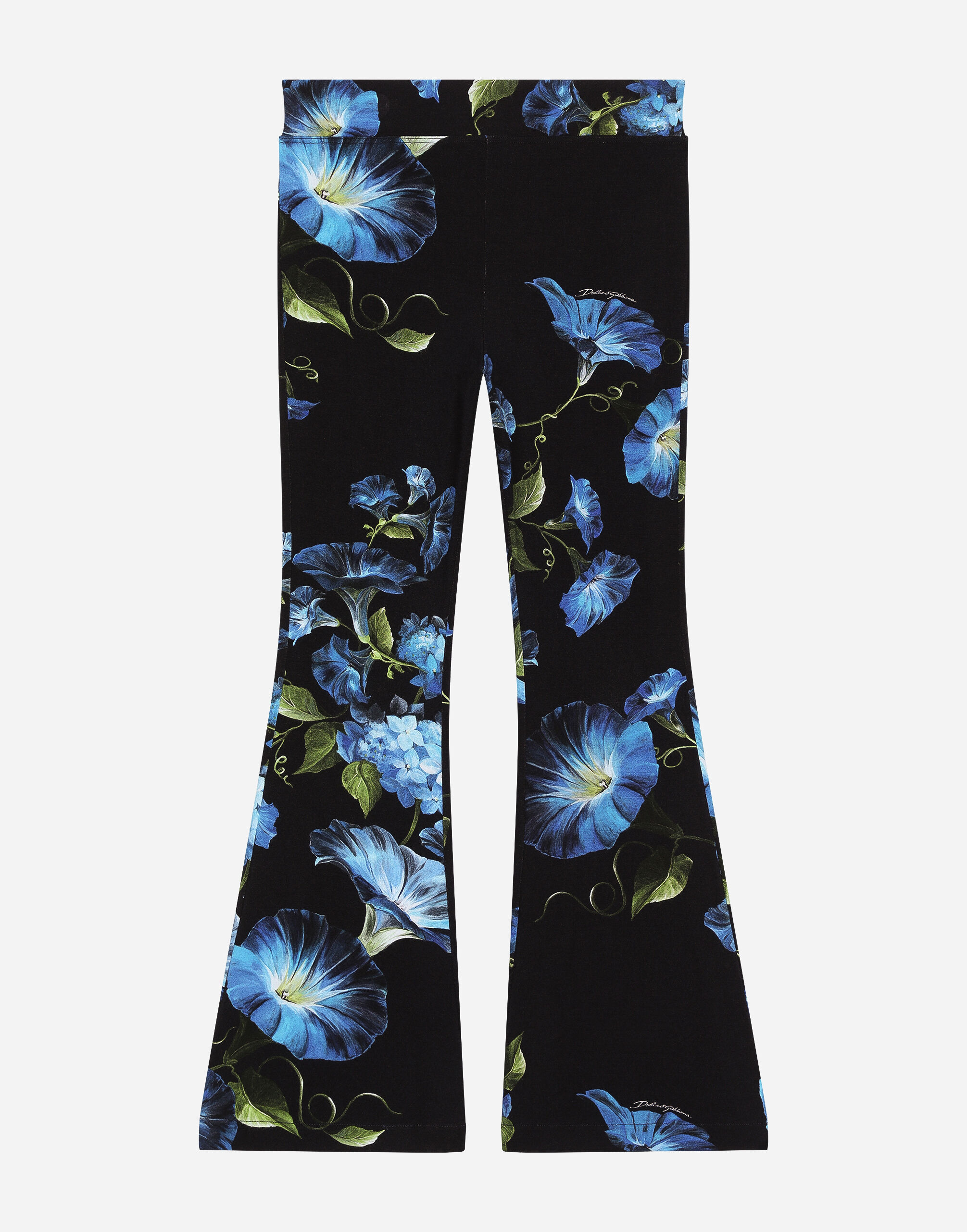 Dolce & Gabbana Jersey pants with bluebell print Imprima L54I94HS5Q4