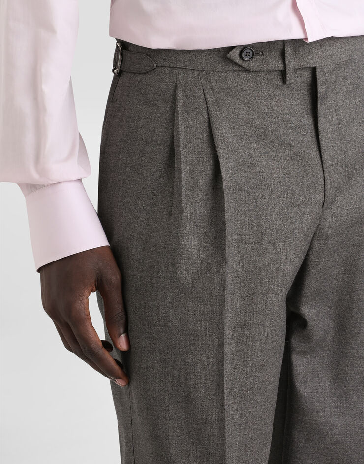 Dolce & Gabbana Wool canvas trousers Grey GP1A2THU2BL