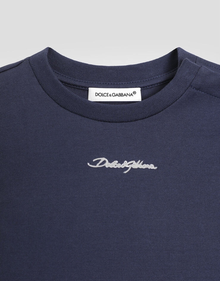 Dolce & Gabbana Dolce&Gabbanaロゴ ジャージー Tシャツ ブルー L1JTIHG7OJ3
