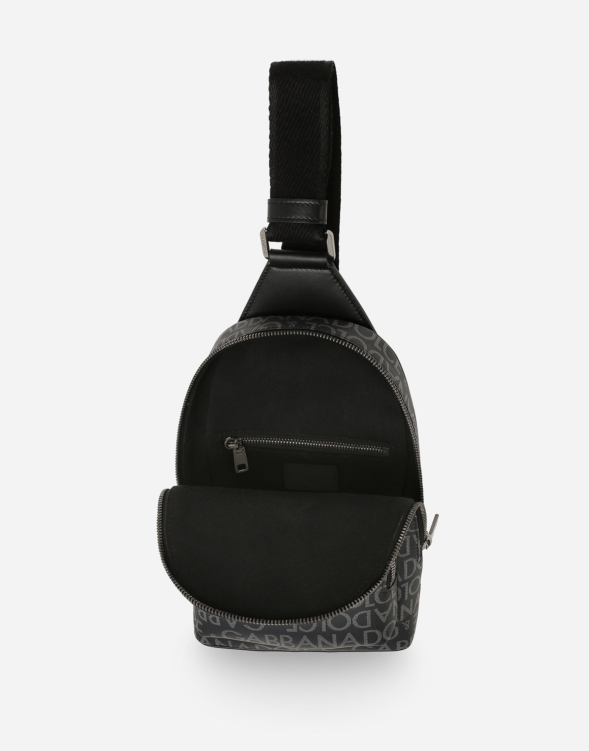 Coated jacquard crossbody backpack in Print for Men | Dolce&Gabbana® US