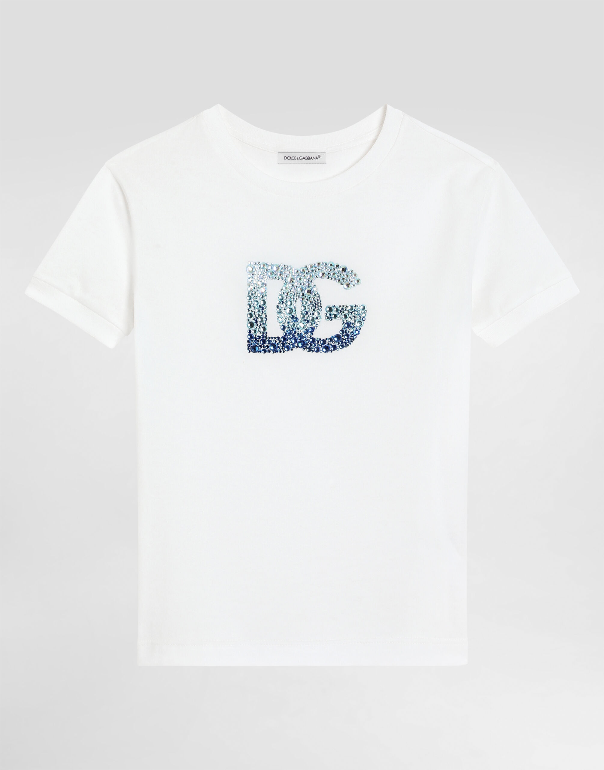 Jersey T-shirt with DG logo in Multicolor for Girls