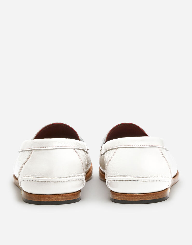 Dolce & Gabbana Mocassins in naplak buckskin BIANCO A30122A8L40