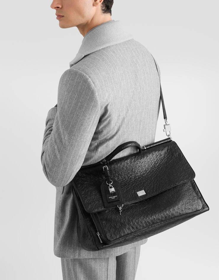Dolce & Gabbana My Sicily ostrich leather handbag Dolce & Gabbana My Sicily ostrich leather handbag Black BM2757B8K00