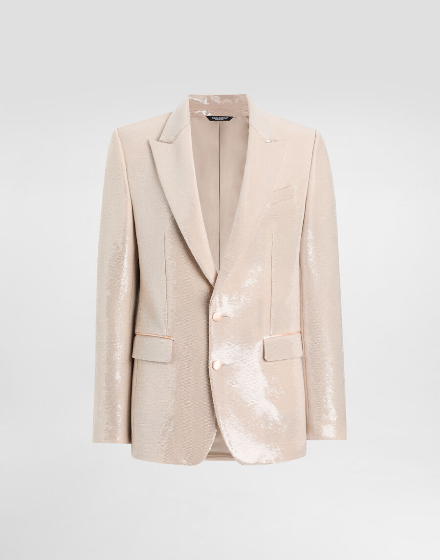 Single-breasted sicilia light jacket with sequins