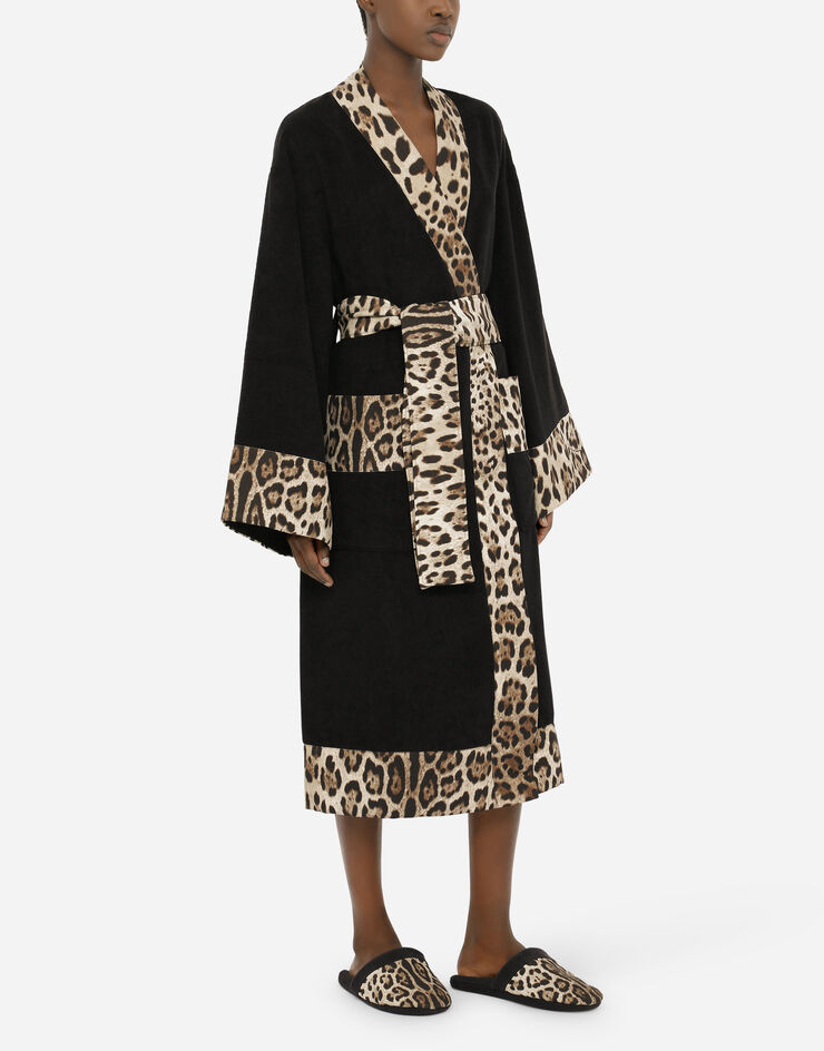 Dolce & Gabbana Cotton Terry Bathrobe Multicolor TCF010TCAGO