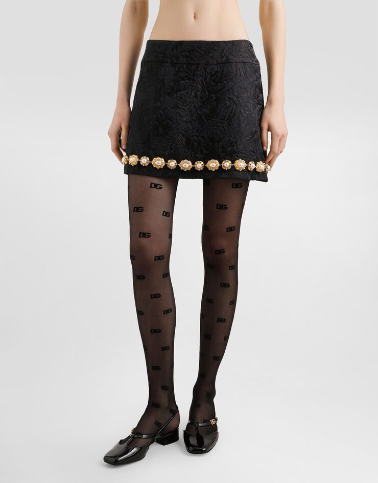 Dolce & Gabbana تنورة قصيرة بروكيد أسود F4A8CZHJMQO