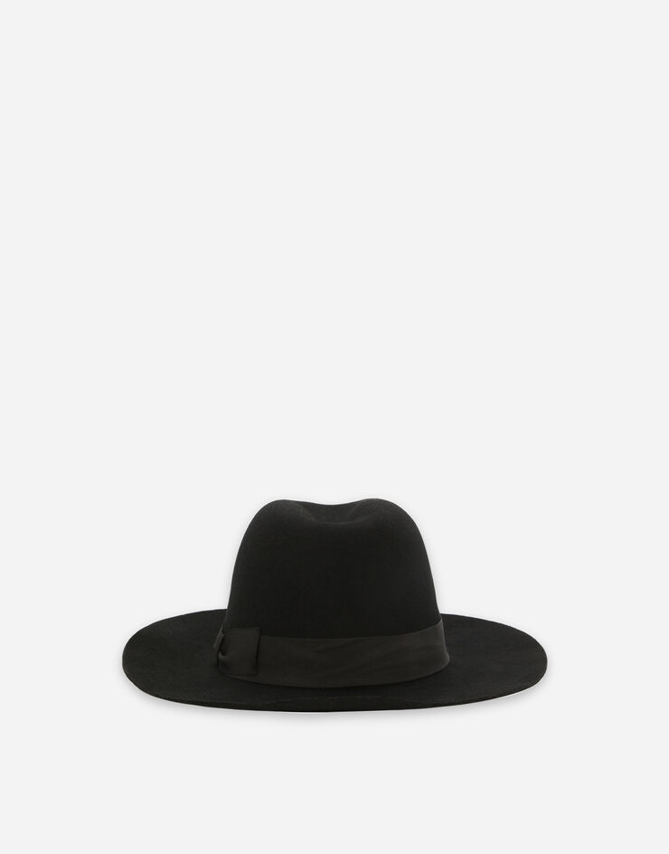 Dolce&Gabbana Wool felt fedora hat Black GH596AGH094