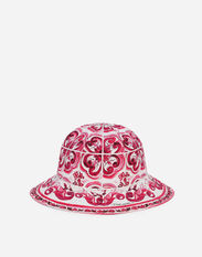Dolce & Gabbana Majolica-print poplin hat Multicolor LB3L58G7KU4