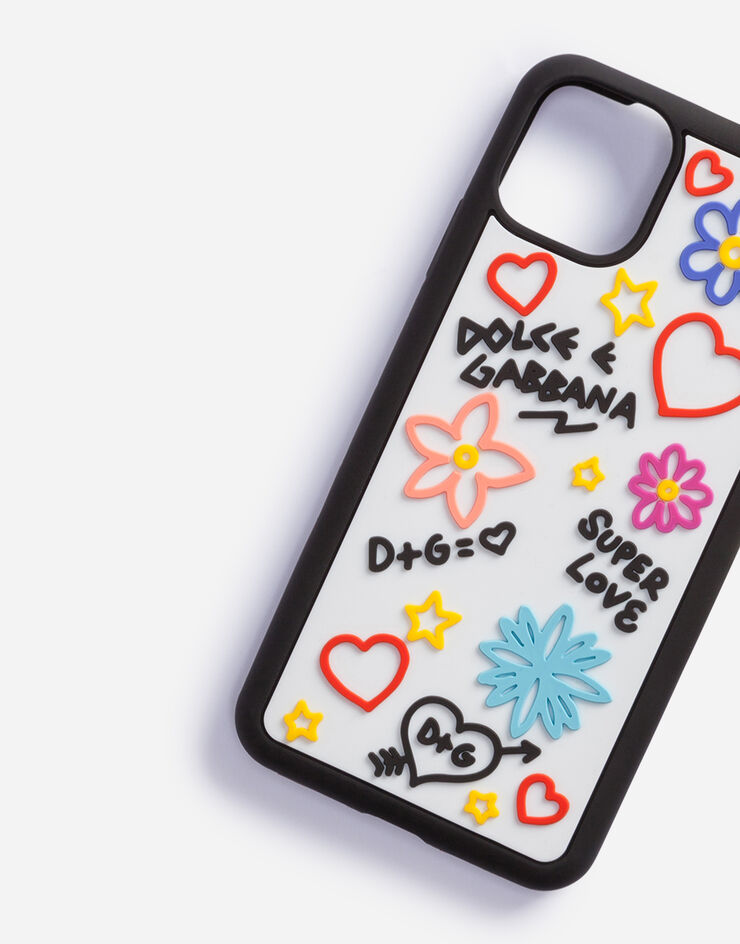 Dolce & Gabbana iPhone 11 Pro case in rubber with graffiti MULTICOLORED BI2688AX744