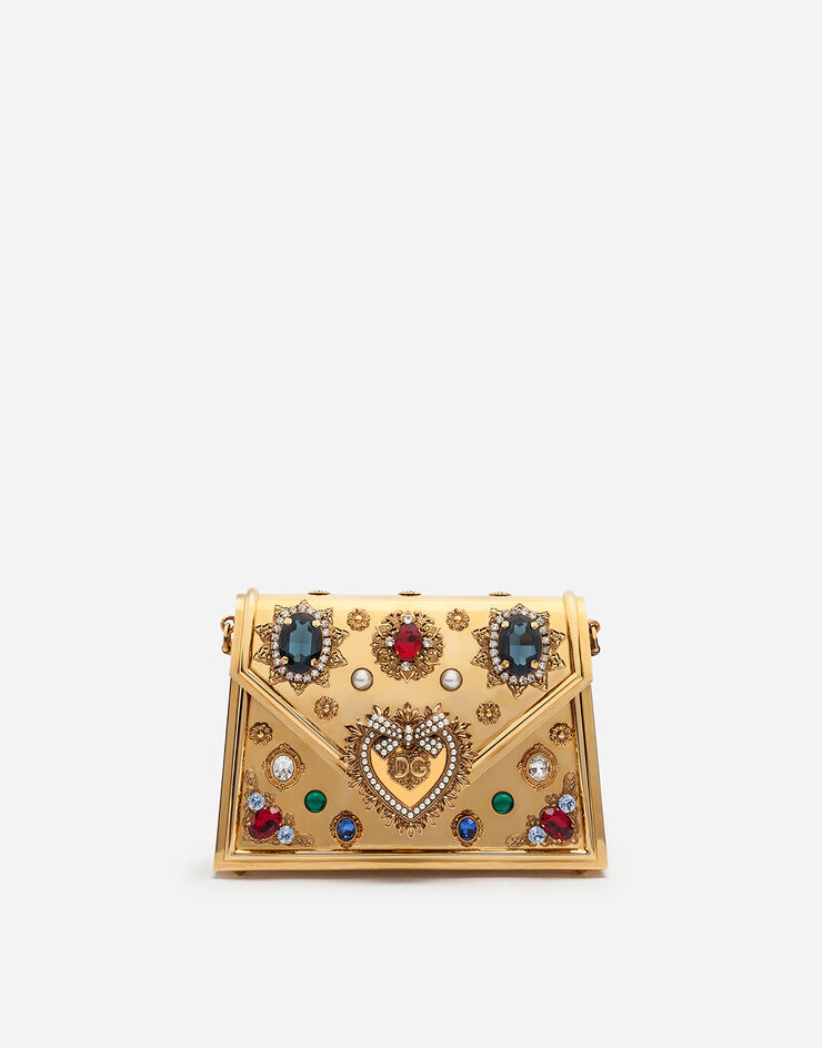 Dolce&Gabbana Small metallic Devotion bag with bejeweled detailing Multicolor BB6713AK830