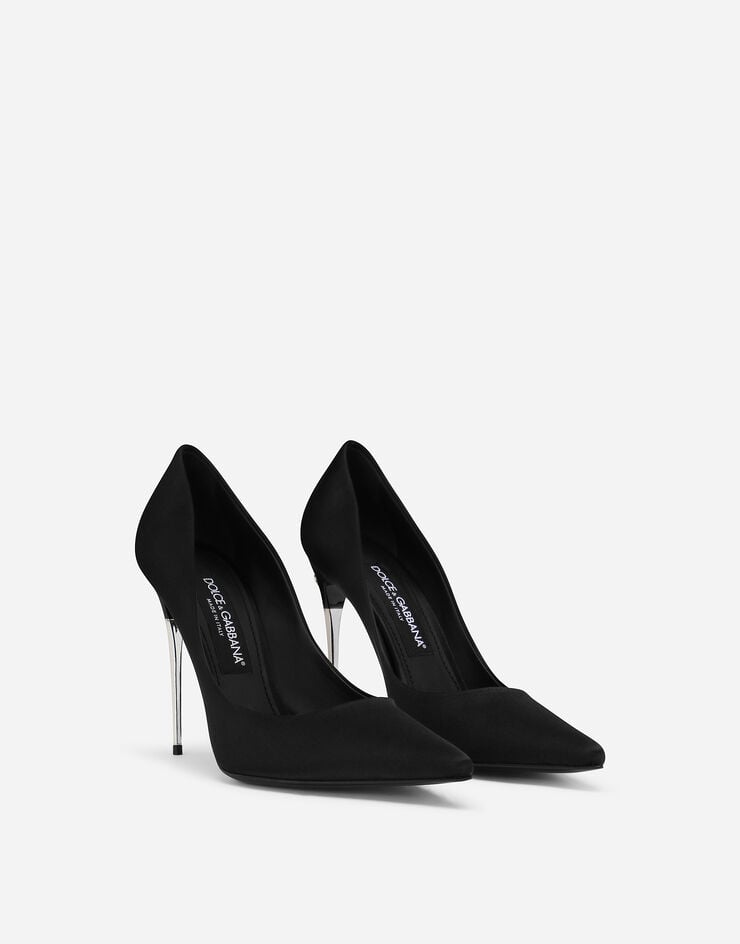 Dolce & Gabbana Zapato de salón de raso Negro CD1851A7630