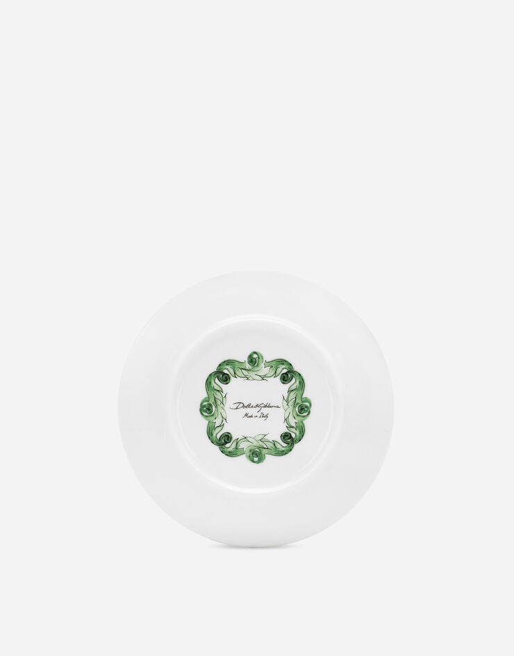 Dolce & Gabbana Set 2 Porcelain Dessert Plates Multicolor TC0S03TCA88