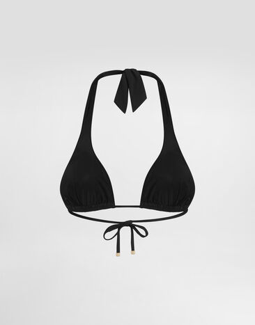Dolce & Gabbana Padded triangle bikini top Black O1A01JONO12