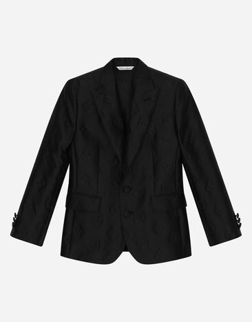 Dolce & Gabbana Classic silk jacquard two-button Sicilia-fit jacket Beige L41E97FU4L0