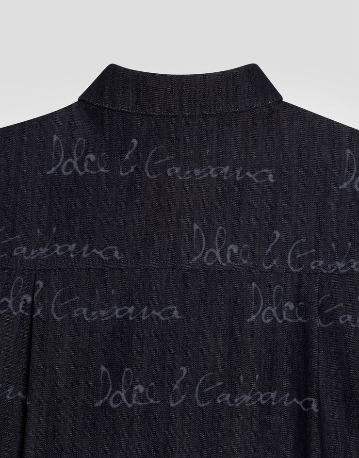 Dolce & Gabbana Camicia in denim con logo Dolce&Gabbana Multicolore L44S21LDC87