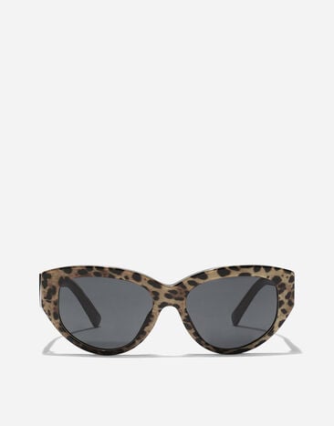 Dolce & Gabbana DG Crossed Sunglasses Leo brown on black VG4514VP387