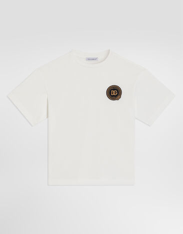Dolce & Gabbana Jersey t-shirt with patch White L4JTHVG7Q3Q
