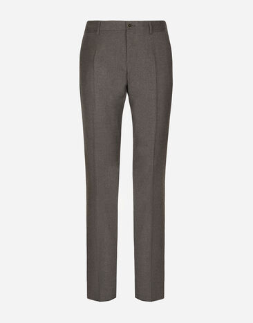 Dolce&Gabbana Stretch flannel pants Grey GY7BMTFUBF4
