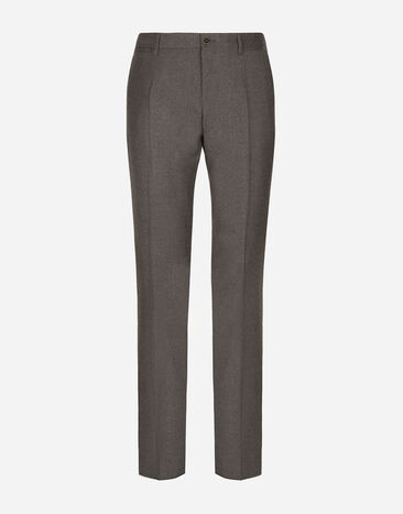 Dolce & Gabbana Stretch flannel pants Grey GP01PTFU4LB