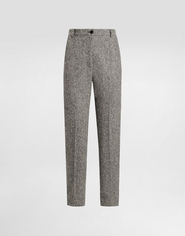 Dolce & Gabbana Pantalon en laine à imprimé moucheté Multicolore FTAM2TFMBAR