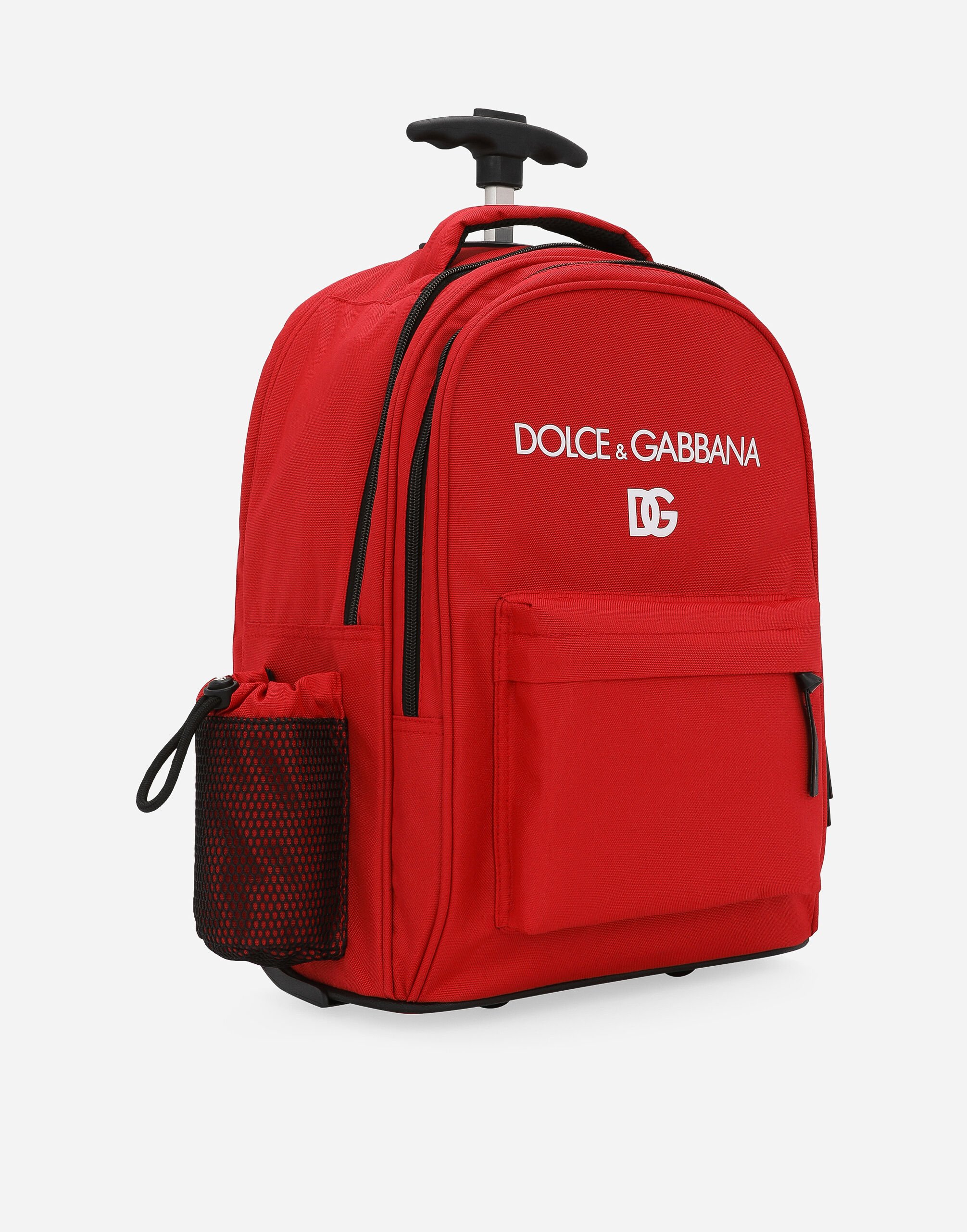 Nylon trolley backpack in Red for Boys Dolce Gabbana