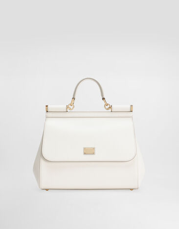 Dolce & Gabbana حقيبة يد Sicily كبيرة أبيض BB6002A1001