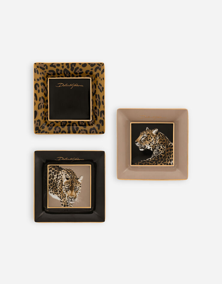 Dolce & Gabbana Set mit 3 Ablageschalen aus Porzellan Mehrfarbig TCCS05TCAFR