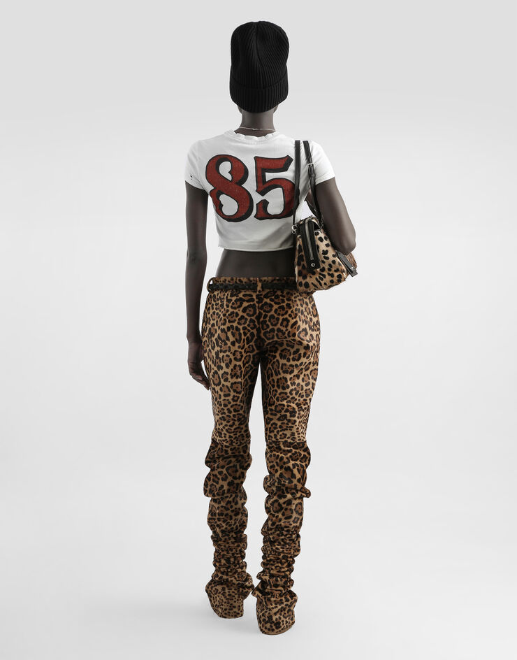 Dolce & Gabbana Jersey t-shirt with print Multicolor F8V95TGDDGS