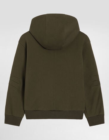 Dolce & Gabbana Sweat-shirt à capuche avec ruban logoté Multicolor L4JWNBG7PTN