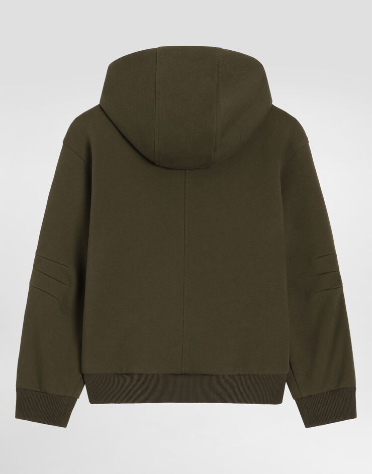 Dolce & Gabbana Hooded sweatshirt with logo tape Multicolor L4JWNBG7PTN