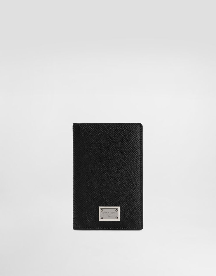 Dolce & Gabbana Dauphine-print calfskin bifold card holder Black BP3323AG219